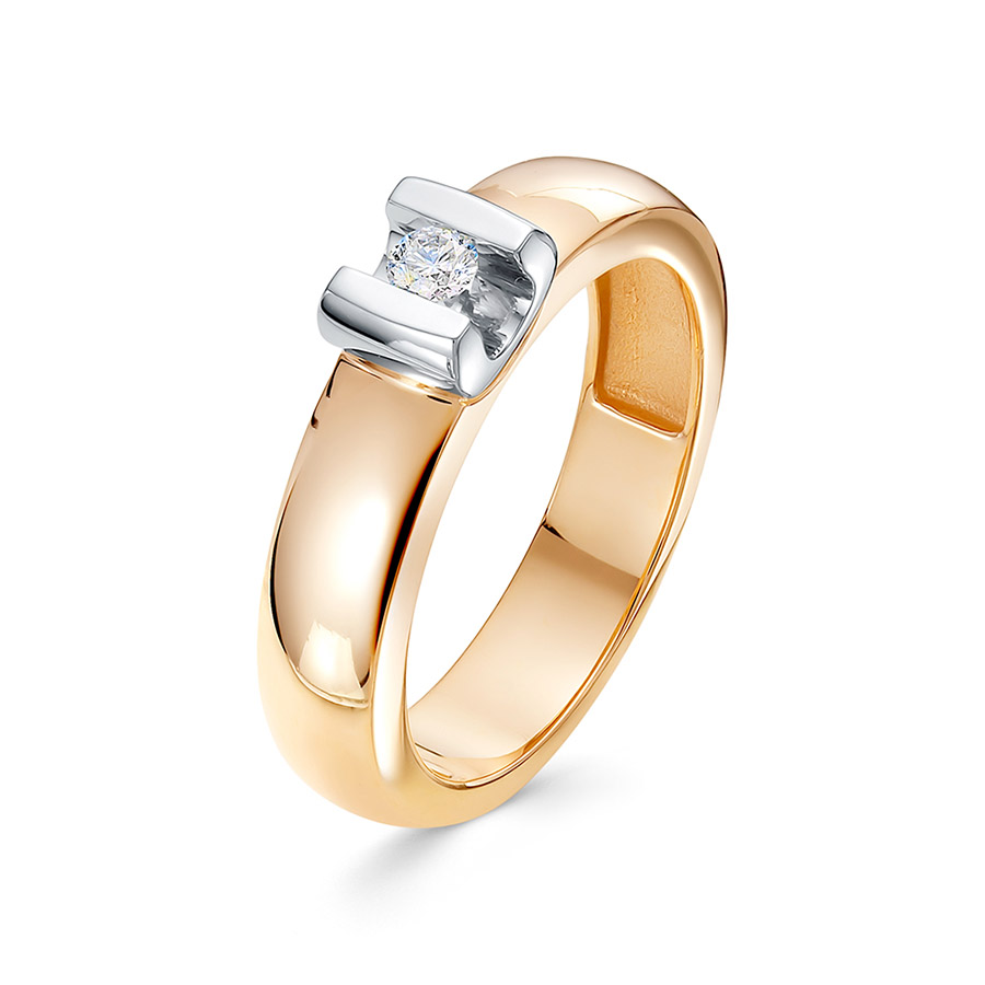 Кольцо, золото, бриллиант, 3832-110